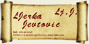 LJerka Jevtović vizit kartica